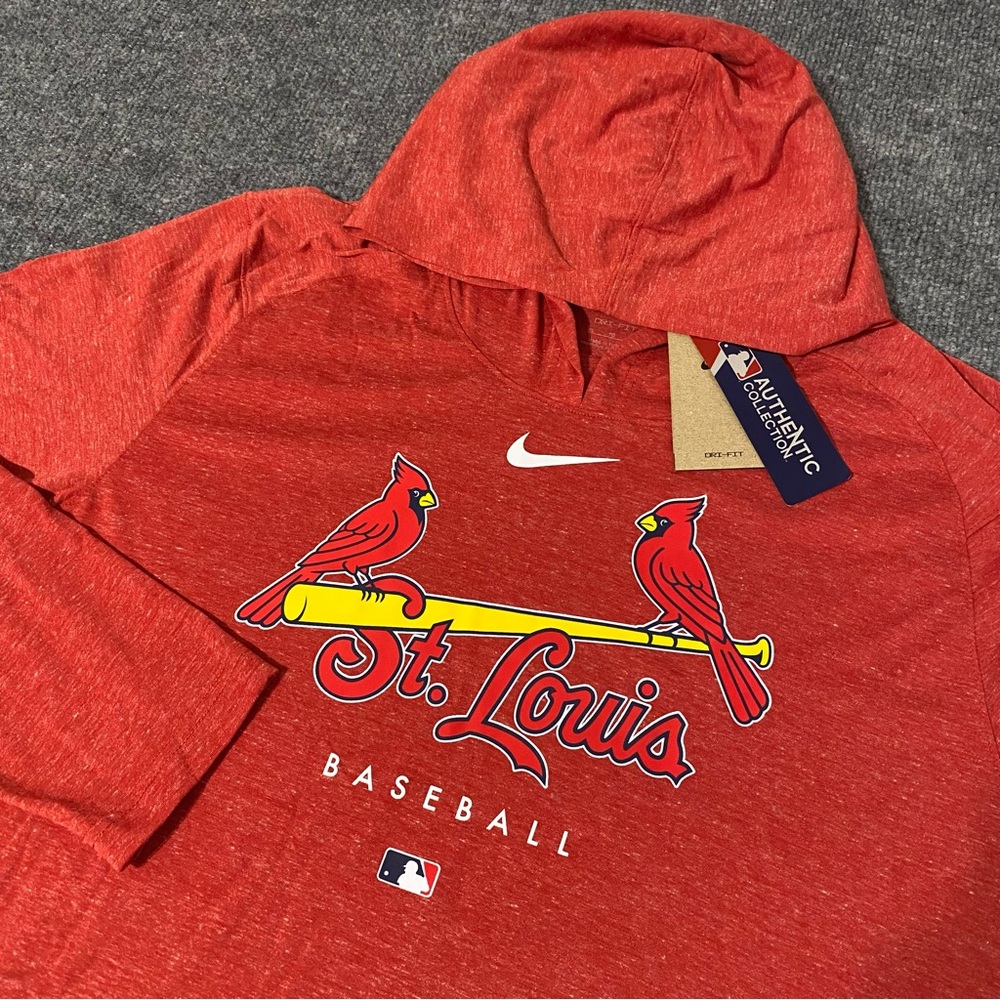 Nike Authentic St Louis Cardinals Mens XL Early Work Lightweight Hoodie NWT